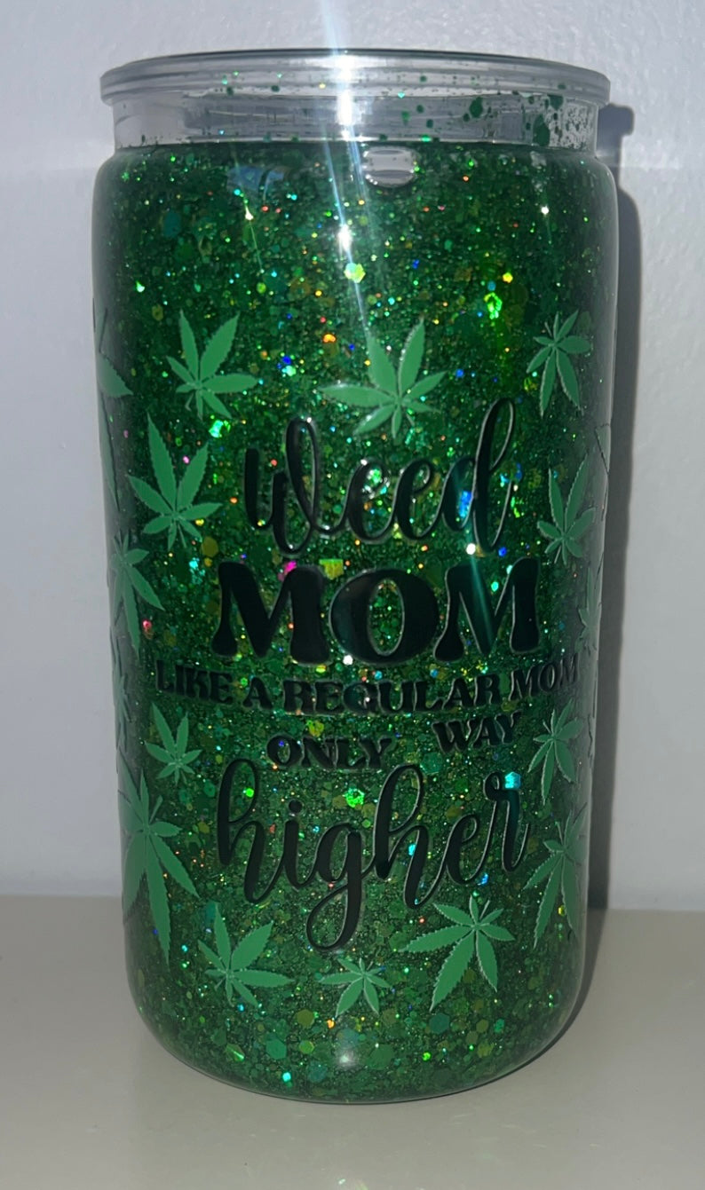 Green weed tumbler