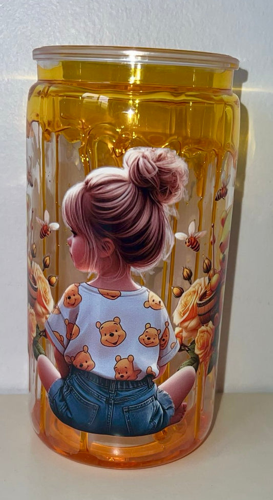 Young girl honey drip