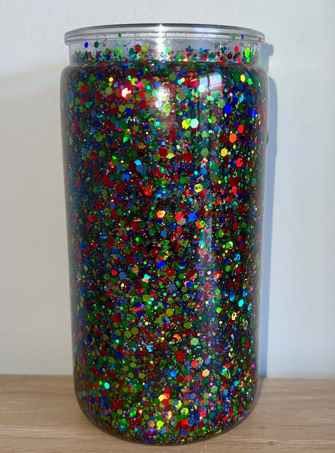 Vibrant mix colour glitter tumbler