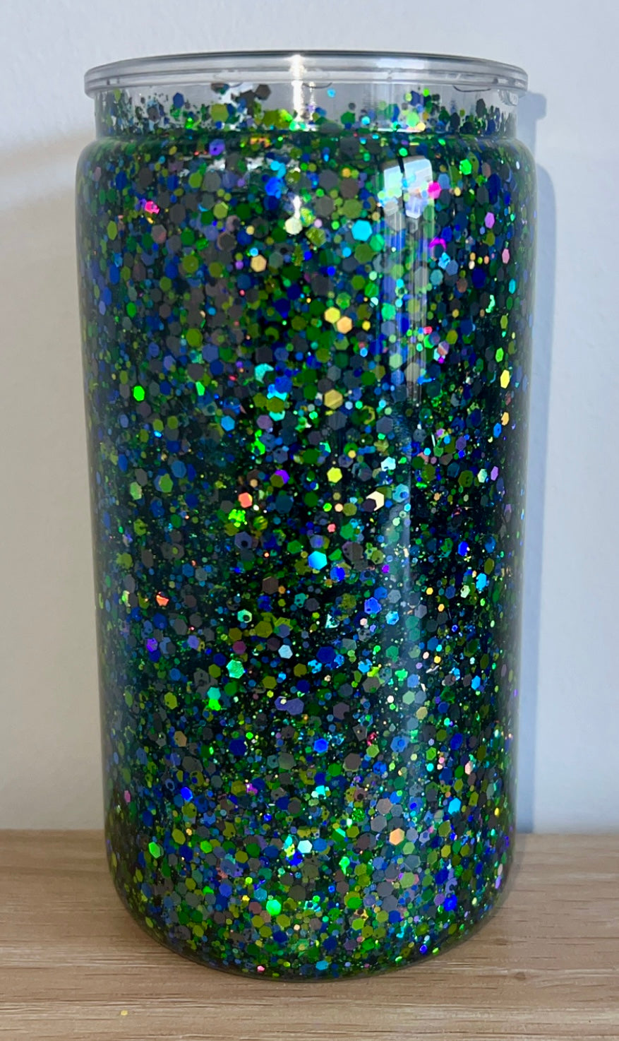 Filled with blue and green colours tumbler