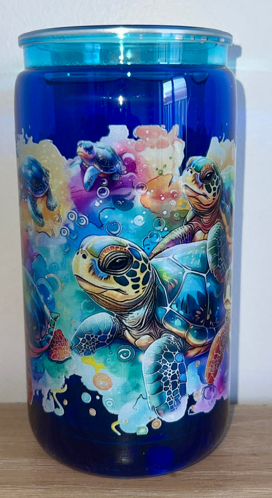 Underwater sea turtlesTumbler
